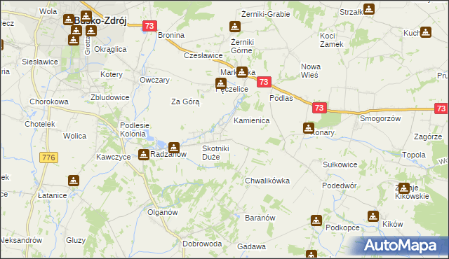 mapa Skotniki Małe, Skotniki Małe na mapie Targeo