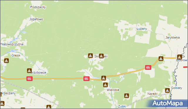 mapa Skroblaki, Skroblaki na mapie Targeo