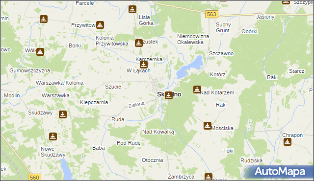 mapa Skrwilno, Skrwilno na mapie Targeo