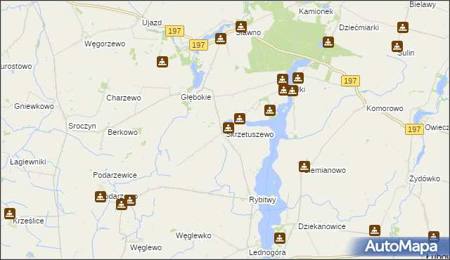 mapa Skrzetuszewo, Skrzetuszewo na mapie Targeo