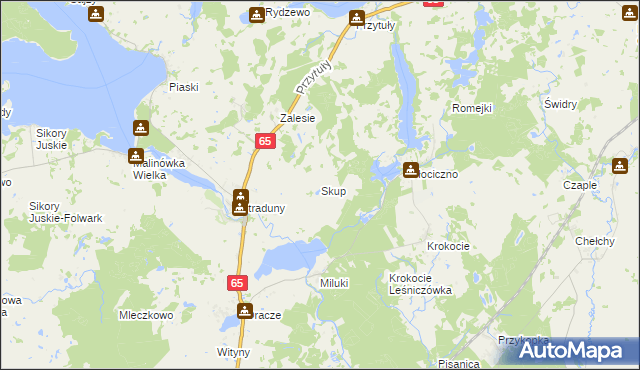 mapa Skup, Skup na mapie Targeo