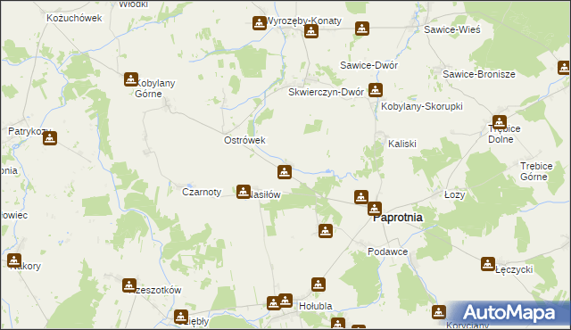 mapa Skwierczyn Lacki, Skwierczyn Lacki na mapie Targeo