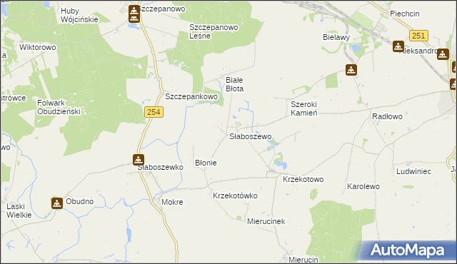 mapa Słaboszewo, Słaboszewo na mapie Targeo