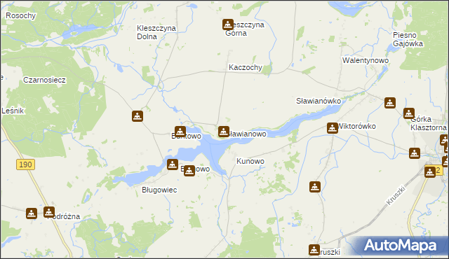 mapa Sławianowo, Sławianowo na mapie Targeo