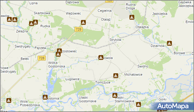 mapa Ślepowola, Ślepowola na mapie Targeo