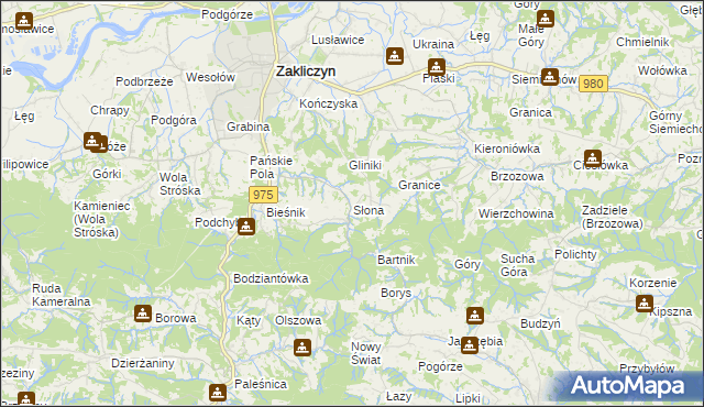 mapa Słona, Słona na mapie Targeo