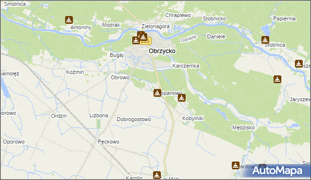mapa Słopanowo, Słopanowo na mapie Targeo