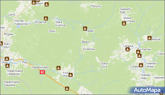 mapa Smarków, Smarków na mapie Targeo