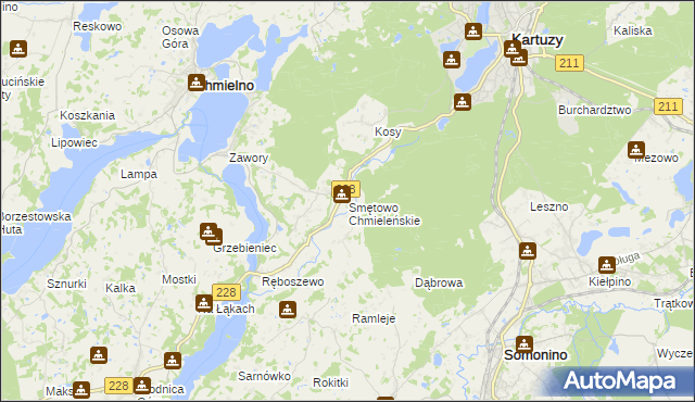 mapa Smętowo Chmieleńskie, Smętowo Chmieleńskie na mapie Targeo