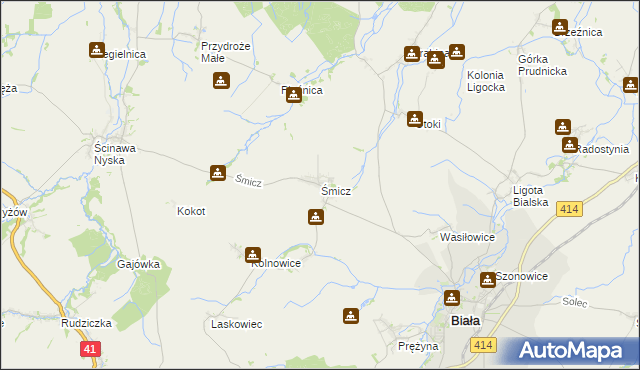mapa Śmicz, Śmicz na mapie Targeo