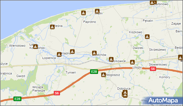 mapa Śmiechów, Śmiechów na mapie Targeo