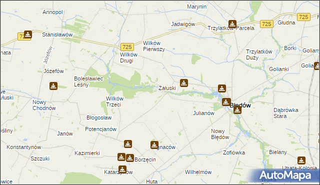 mapa Śmiechówek, Śmiechówek na mapie Targeo