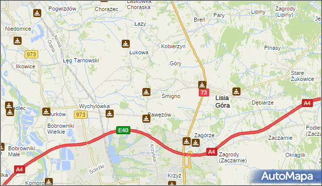 mapa Śmigno, Śmigno na mapie Targeo