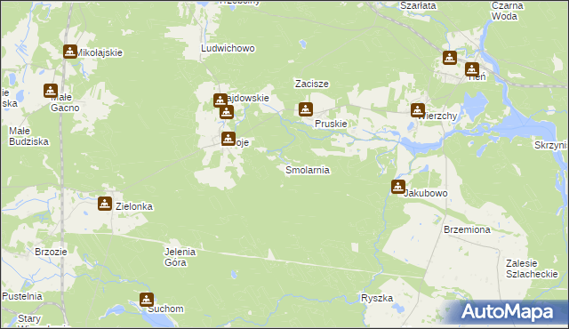 mapa Smolarnia gmina Osie, Smolarnia gmina Osie na mapie Targeo