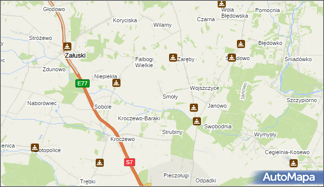 mapa Smoły, Smoły na mapie Targeo