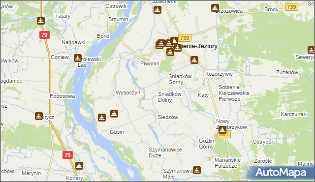 mapa Śniadków Dolny, Śniadków Dolny na mapie Targeo