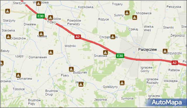 mapa Śniatowa, Śniatowa na mapie Targeo