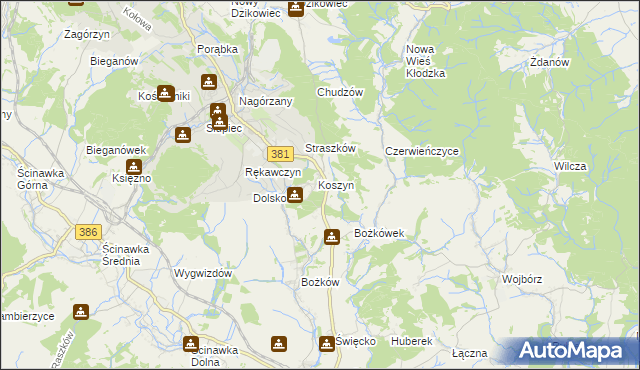 mapa Sobaniów, Sobaniów na mapie Targeo