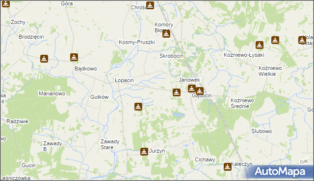 mapa Soboklęszcz gmina Sońsk, Soboklęszcz gmina Sońsk na mapie Targeo