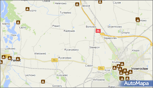 mapa Sójkowo gmina Inowrocław, Sójkowo gmina Inowrocław na mapie Targeo