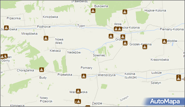 mapa Sowiniec gmina Jarczów, Sowiniec gmina Jarczów na mapie Targeo