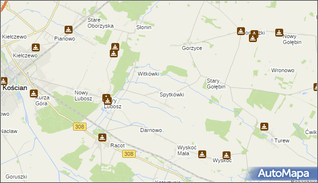 mapa Spytkówki, Spytkówki na mapie Targeo