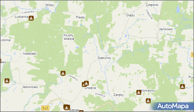 mapa Stabunity, Stabunity na mapie Targeo
