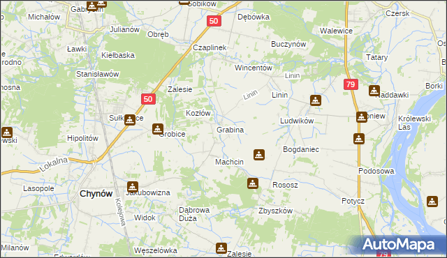 mapa Staniszewice, Staniszewice na mapie Targeo