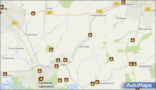 mapa Starczów, Starczów na mapie Targeo