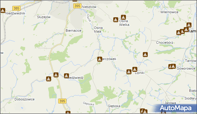 mapa Starczówek, Starczówek na mapie Targeo