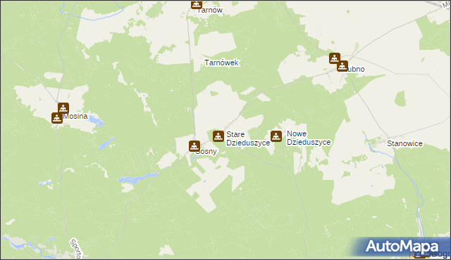 mapa Stare Dzieduszyce, Stare Dzieduszyce na mapie Targeo