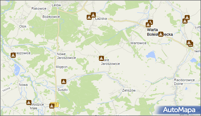 mapa Stare Jaroszowice, Stare Jaroszowice na mapie Targeo