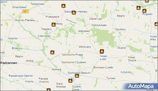 mapa Stare Łubki, Stare Łubki na mapie Targeo
