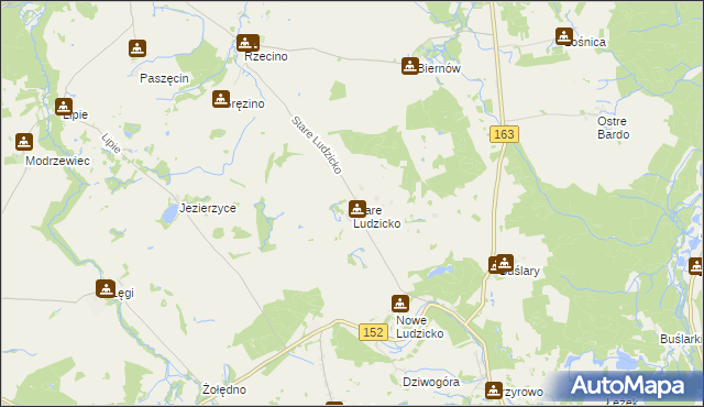 mapa Stare Ludzicko, Stare Ludzicko na mapie Targeo