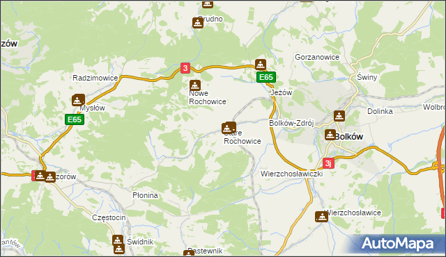 mapa Stare Rochowice, Stare Rochowice na mapie Targeo