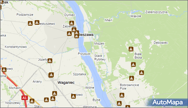 mapa Stare Rybitwy, Stare Rybitwy na mapie Targeo