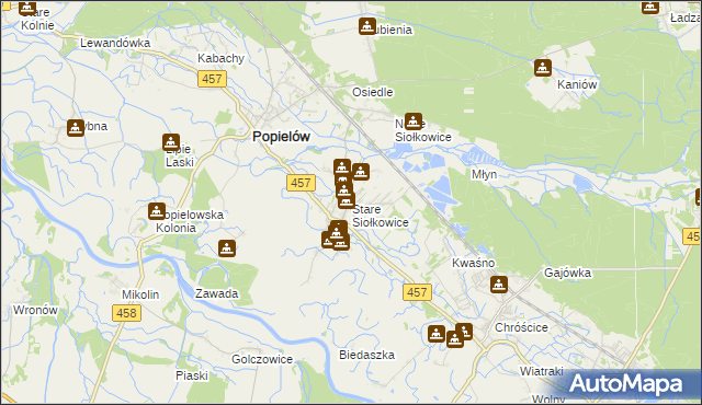 mapa Stare Siołkowice, Stare Siołkowice na mapie Targeo