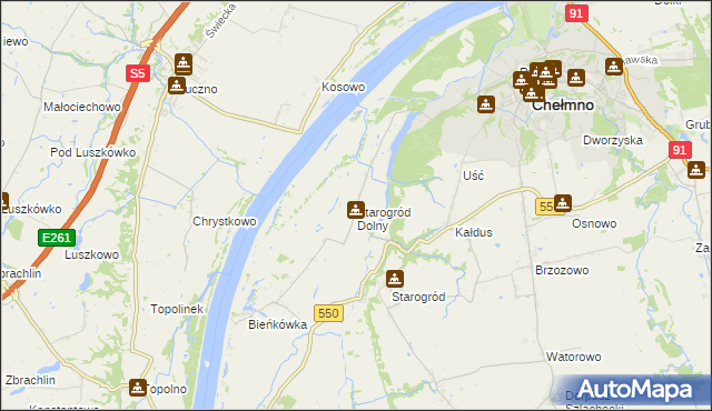 mapa Starogród Dolny, Starogród Dolny na mapie Targeo