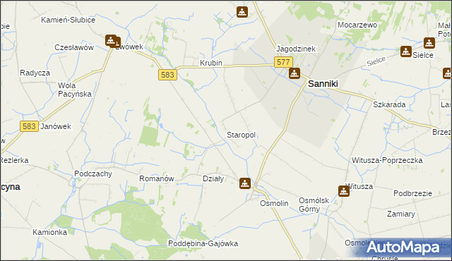 mapa Staropol, Staropol na mapie Targeo