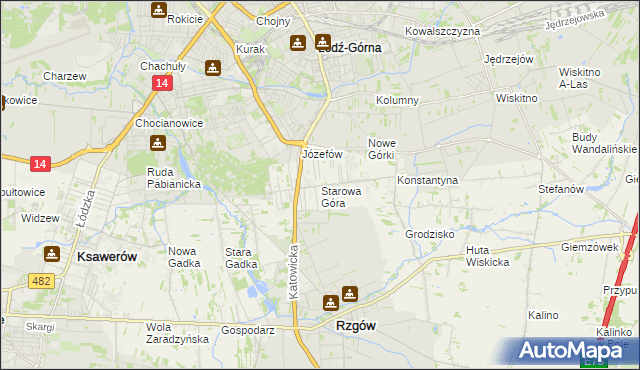 mapa Starowa Góra, Starowa Góra na mapie Targeo