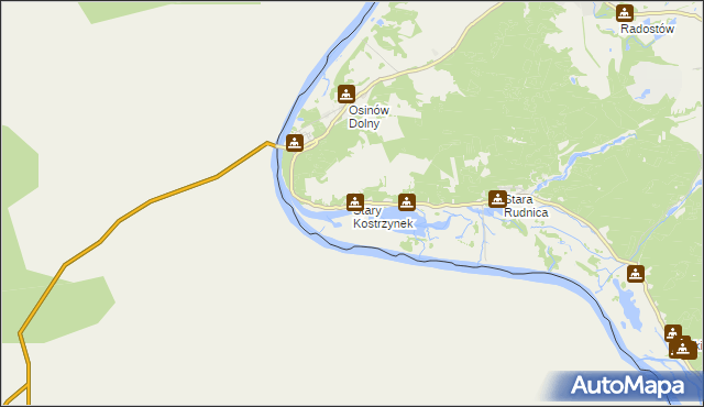 mapa Stary Kostrzynek, Stary Kostrzynek na mapie Targeo