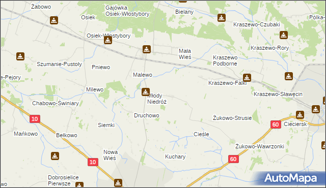 mapa Stary Niedróż, Stary Niedróż na mapie Targeo