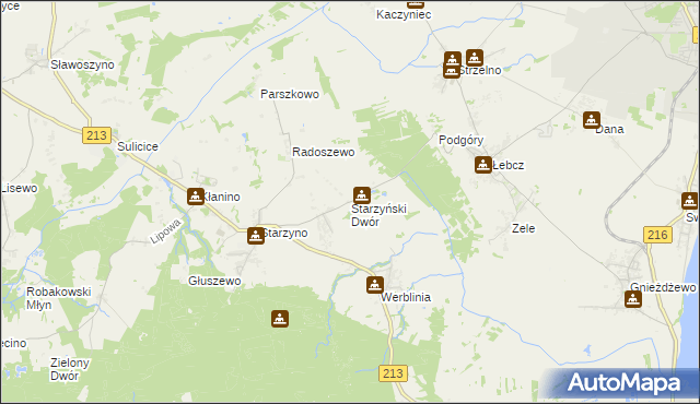mapa Starzyński Dwór, Starzyński Dwór na mapie Targeo
