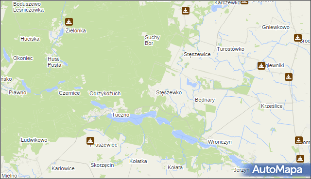 mapa Stęszewko, Stęszewko na mapie Targeo