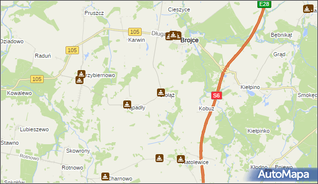 mapa Stołąż, Stołąż na mapie Targeo