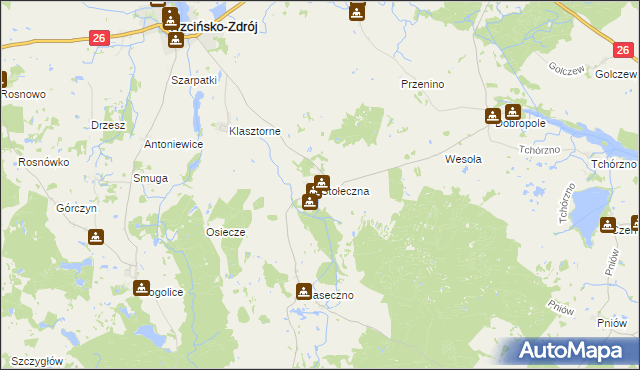 mapa Stołeczna, Stołeczna na mapie Targeo