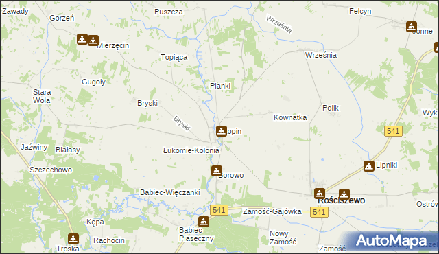 mapa Stopin, Stopin na mapie Targeo