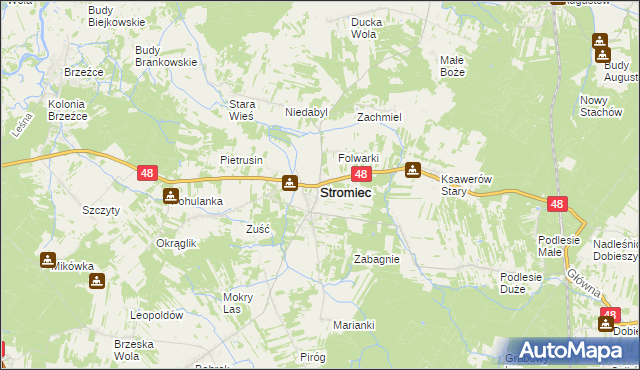 mapa Stromiec, Stromiec na mapie Targeo