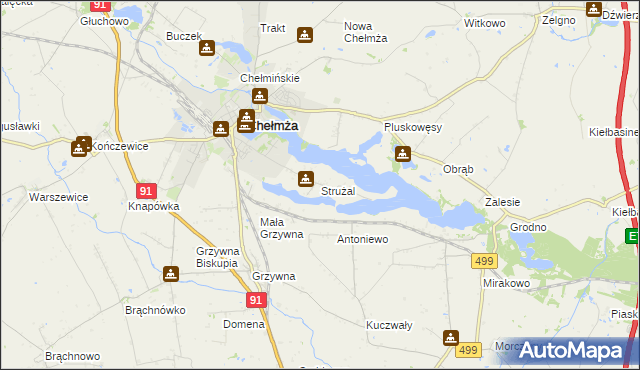 mapa Strużal, Strużal na mapie Targeo