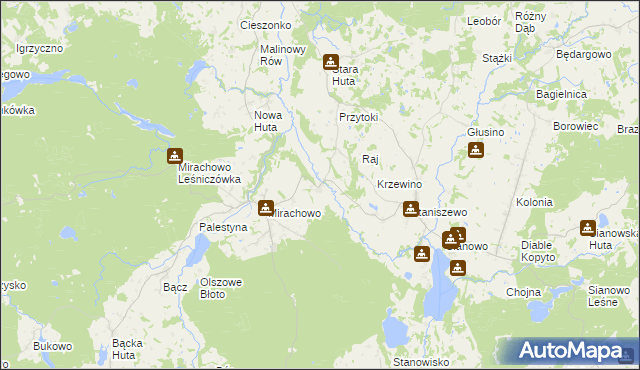 mapa Strysza Buda, Strysza Buda na mapie Targeo